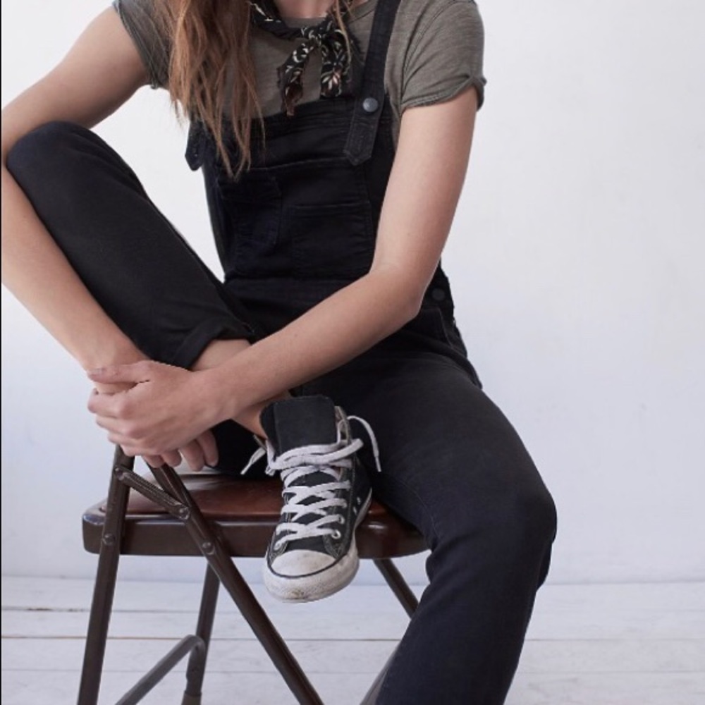 Free People Washed Denim Overall